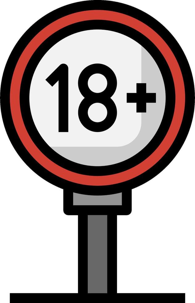 A speed limit sign with the number 18 and the number 18 vector