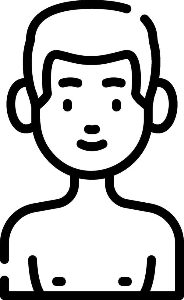 A man's body outline icon vector