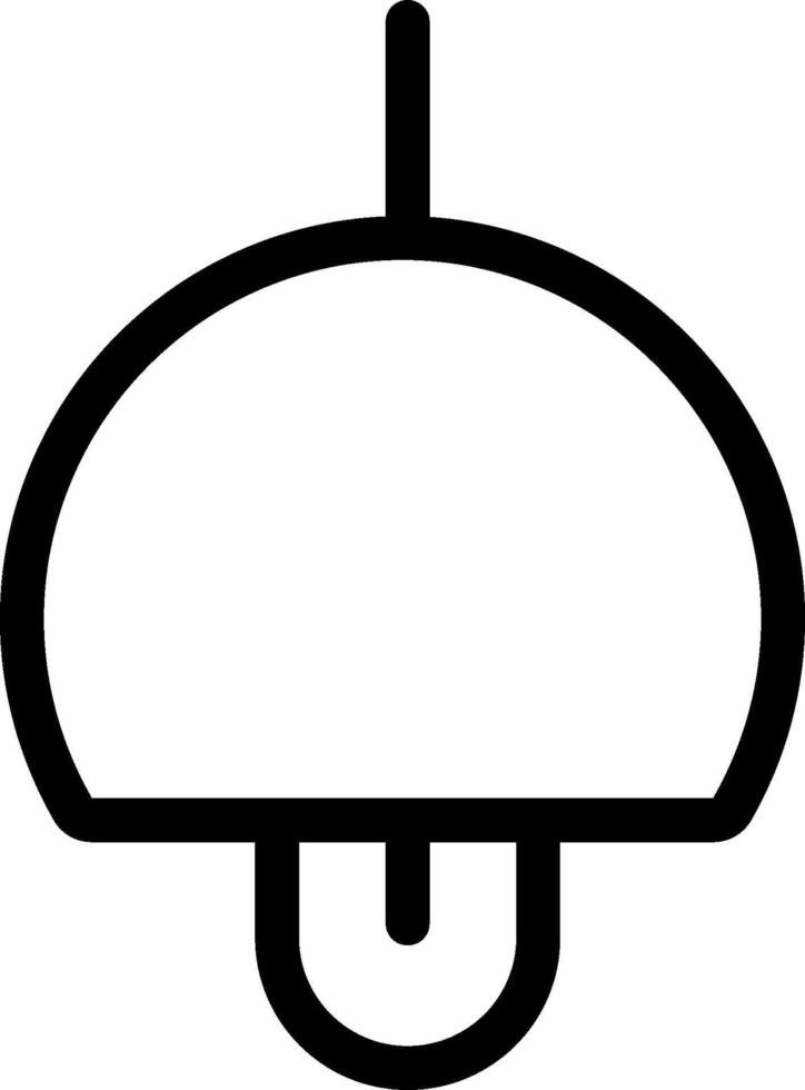 A black and white icon of a light bulb vector