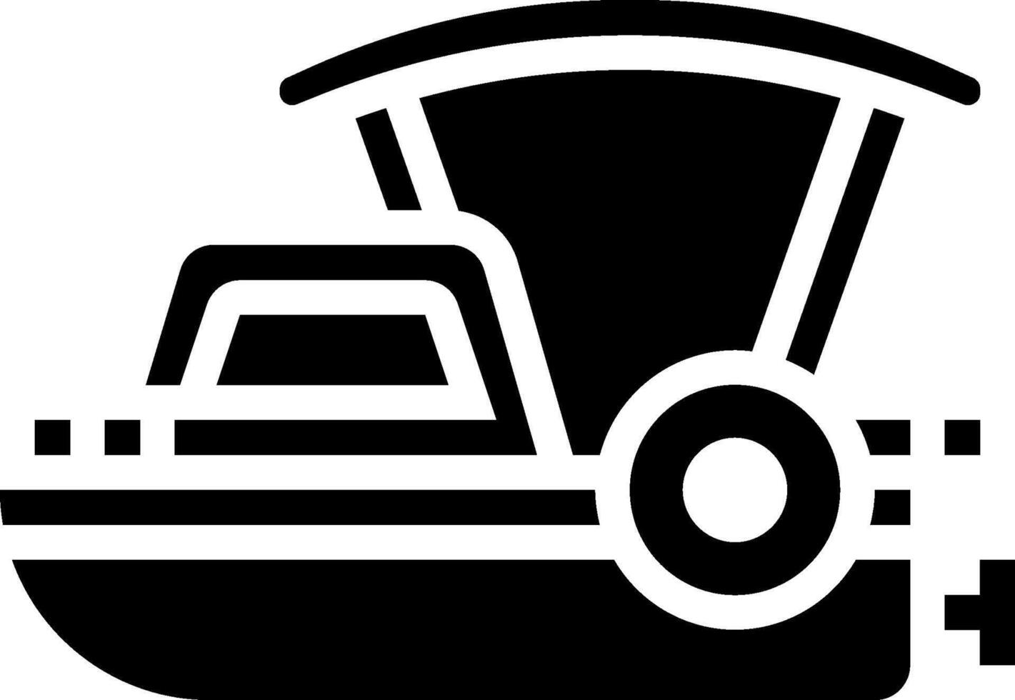 A black and white icon of a truck vector