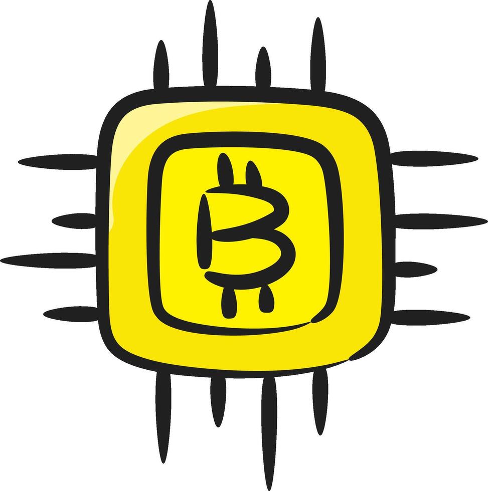 Bitcoin symbol illustration vector