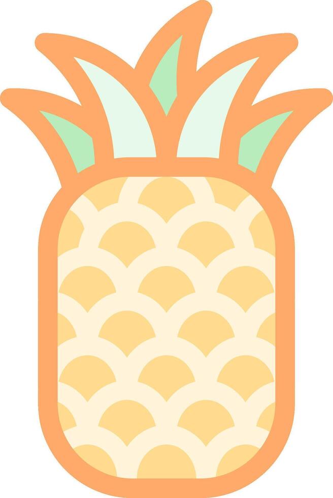 A pineapple with a green and yellow background vector