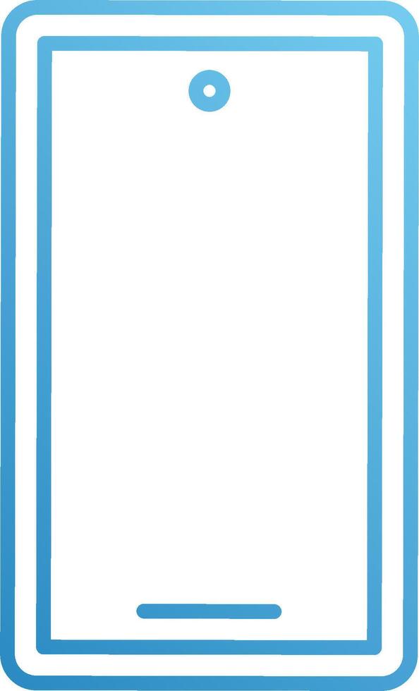 A tablet computer with a blue border vector