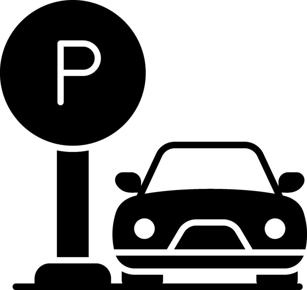 Car parking sign vector