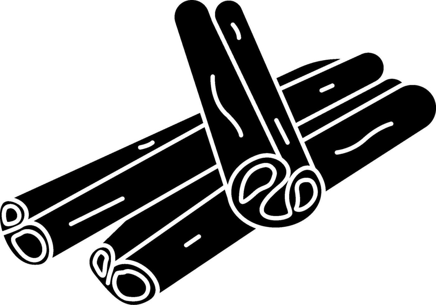 Cinnamon sticks icon vector