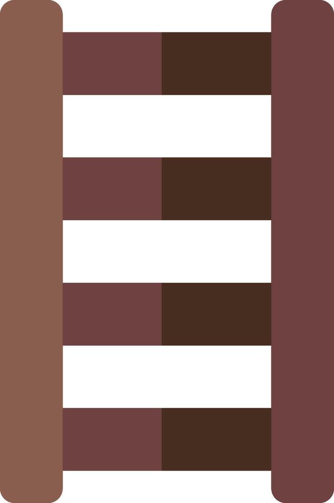 A brown and white striped ladder vector