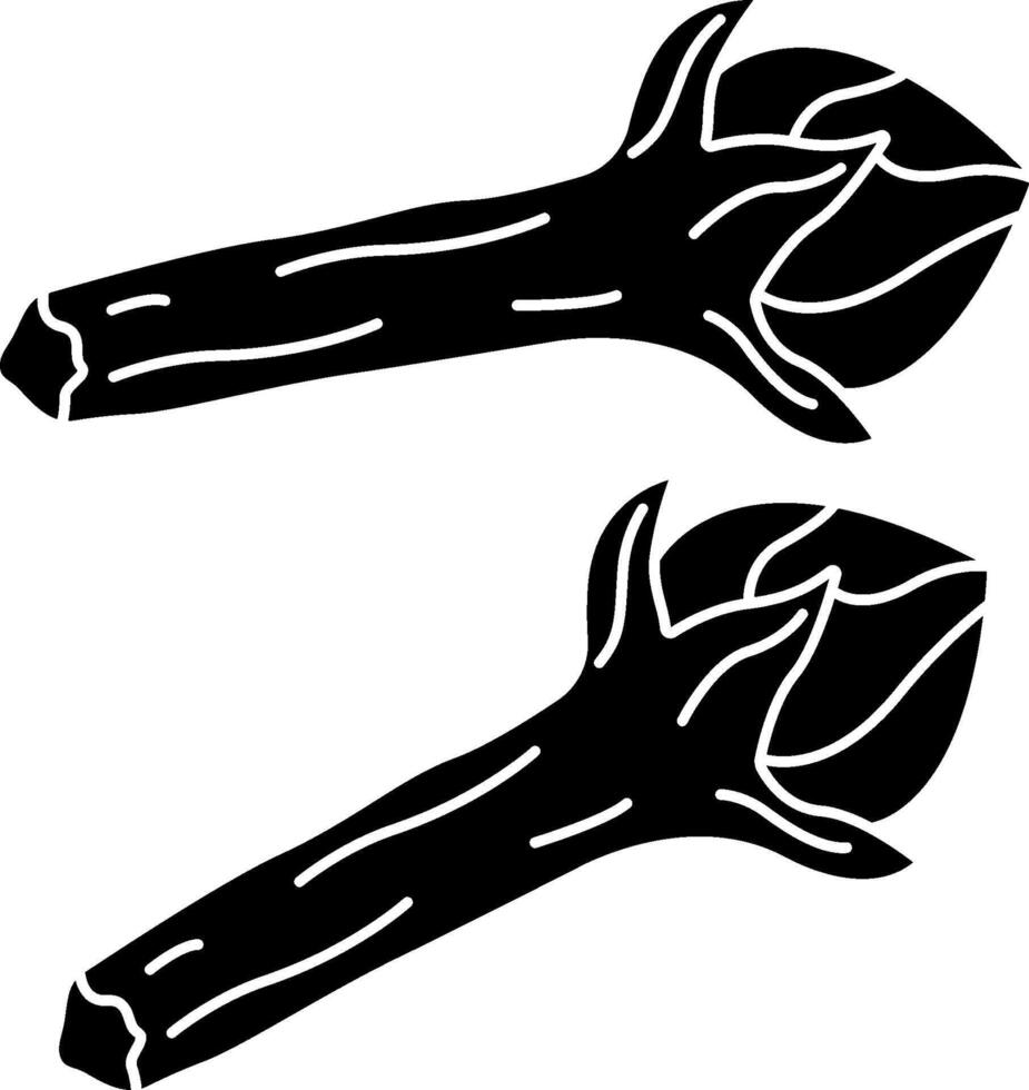 Two black and white artichokes on a white background vector
