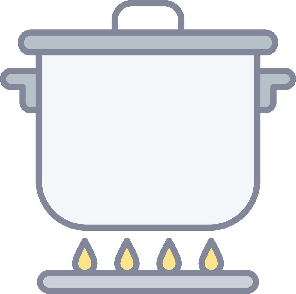 A pot with a lid and a pot of water vector