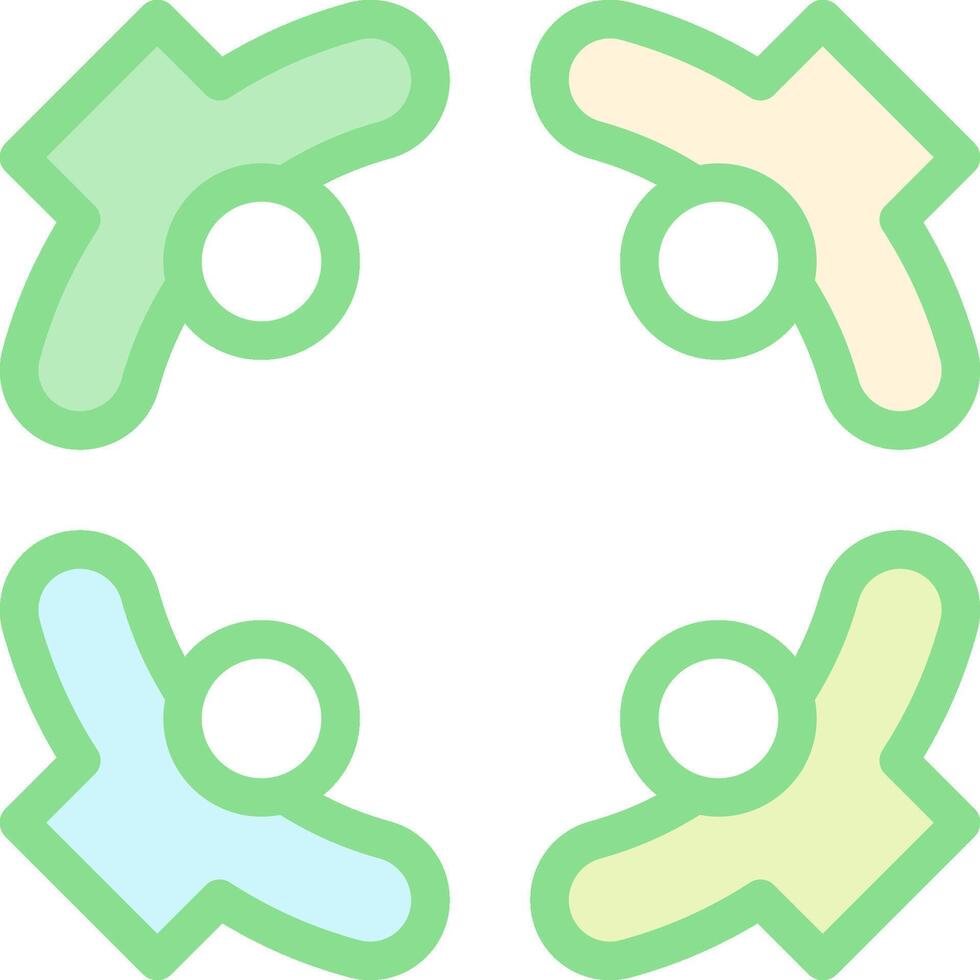 Four people holding hands in a circle vector