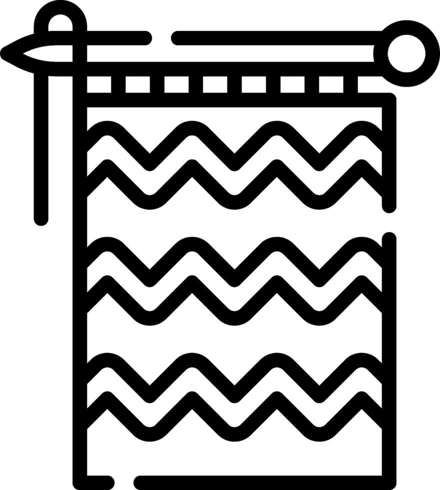 A black and white illustration of a rug vector