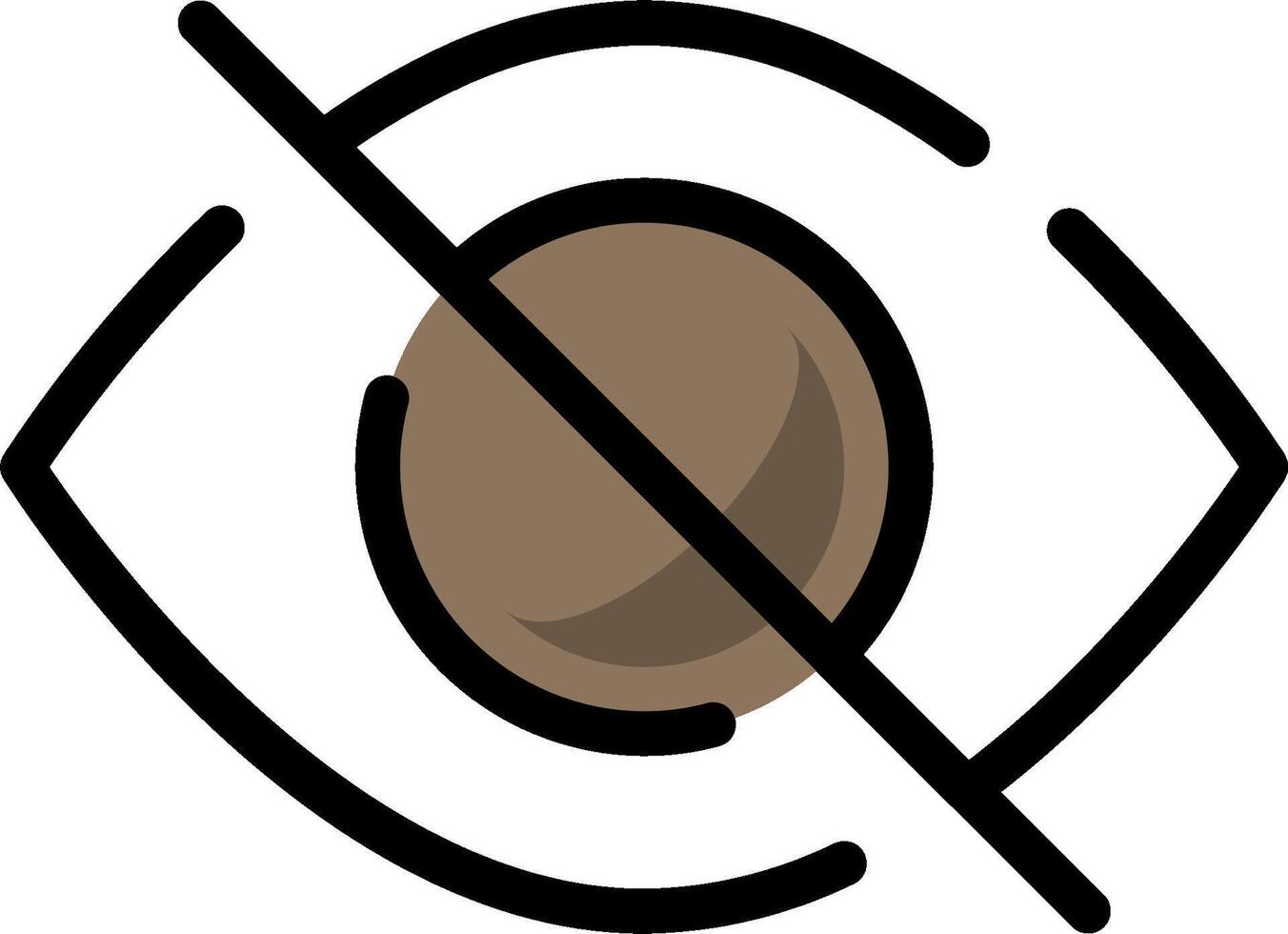 No eye icon vector
