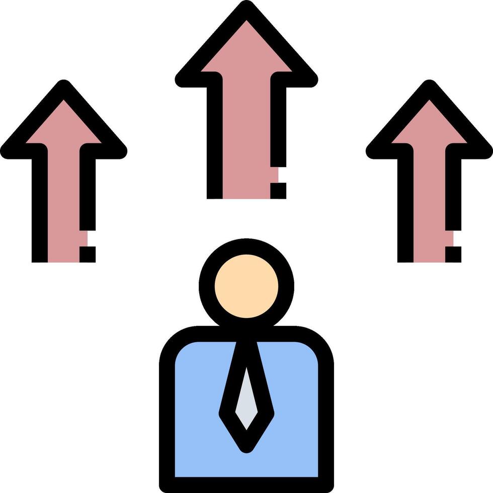 A man with arrows pointing up and down vector