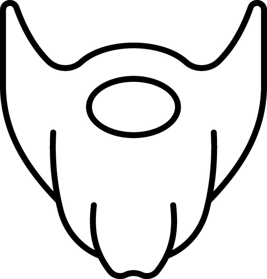 A black and white drawing of a man's face vector