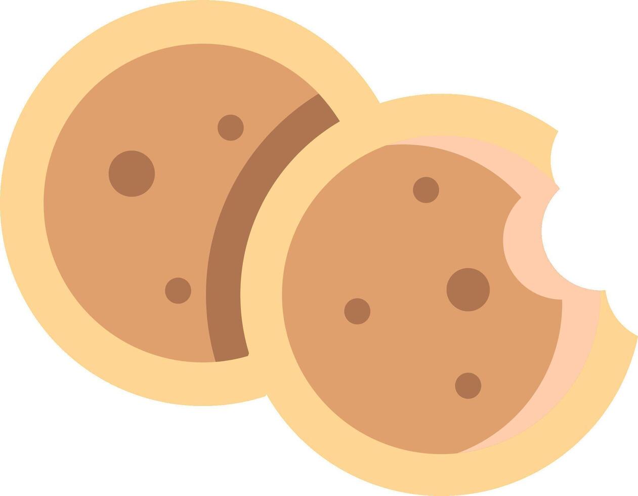 A cookie with a bite taken out of it vector
