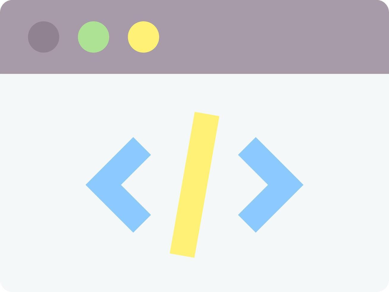 A web page with a code symbol on it vector