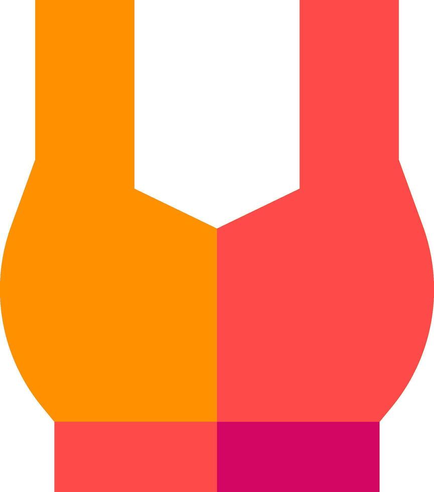 A pink and orange logo with a heart shape vector