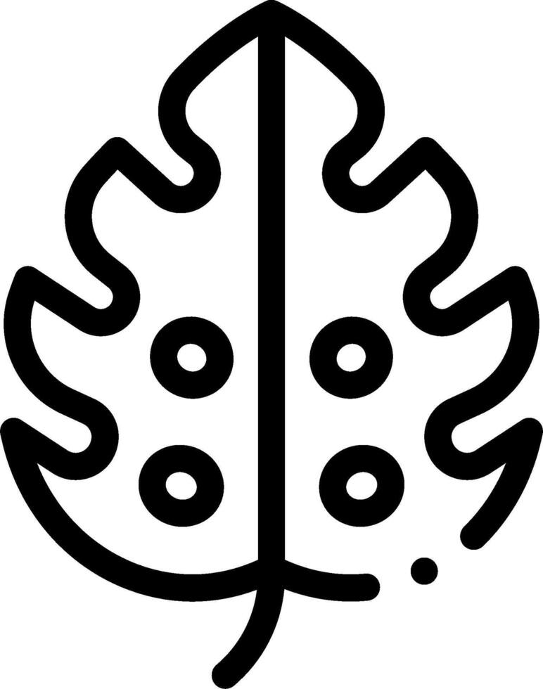 A black and white logo of a leaf vector