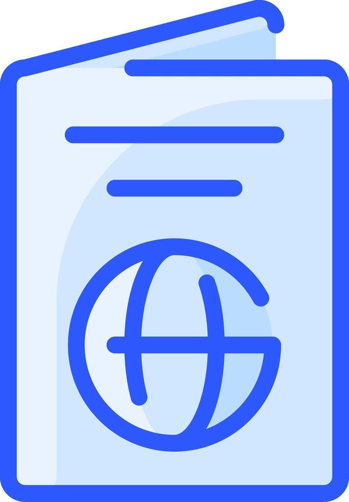 A blue folder with a globe on it vector