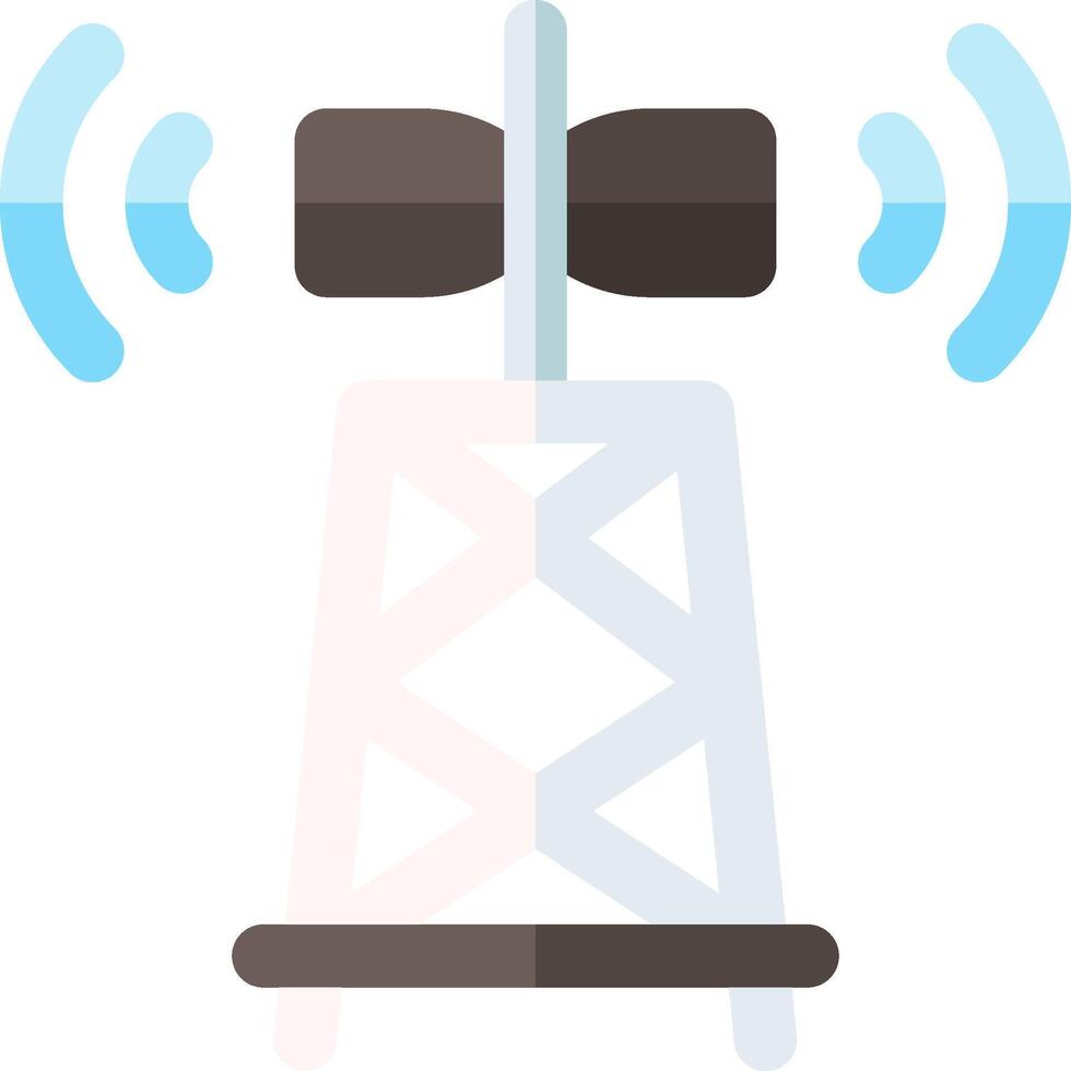 A wireless tower with a blue and white background vector