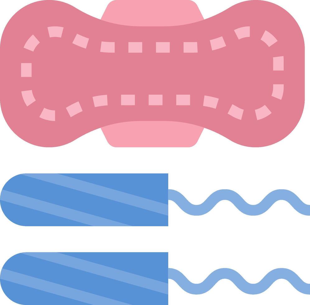 A pair of sanitary pads and a pair of sanitary pads vector