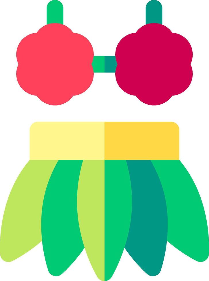 A green and pink flower and a pair of sunglasses vector