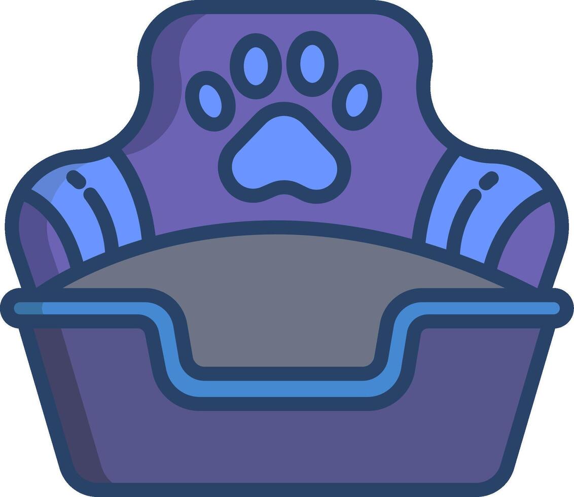 Pet bed icon illustration design vector