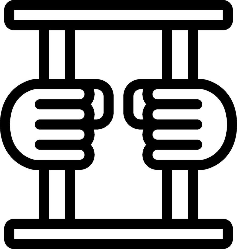 A black and white illustration of two hands holding a bar vector