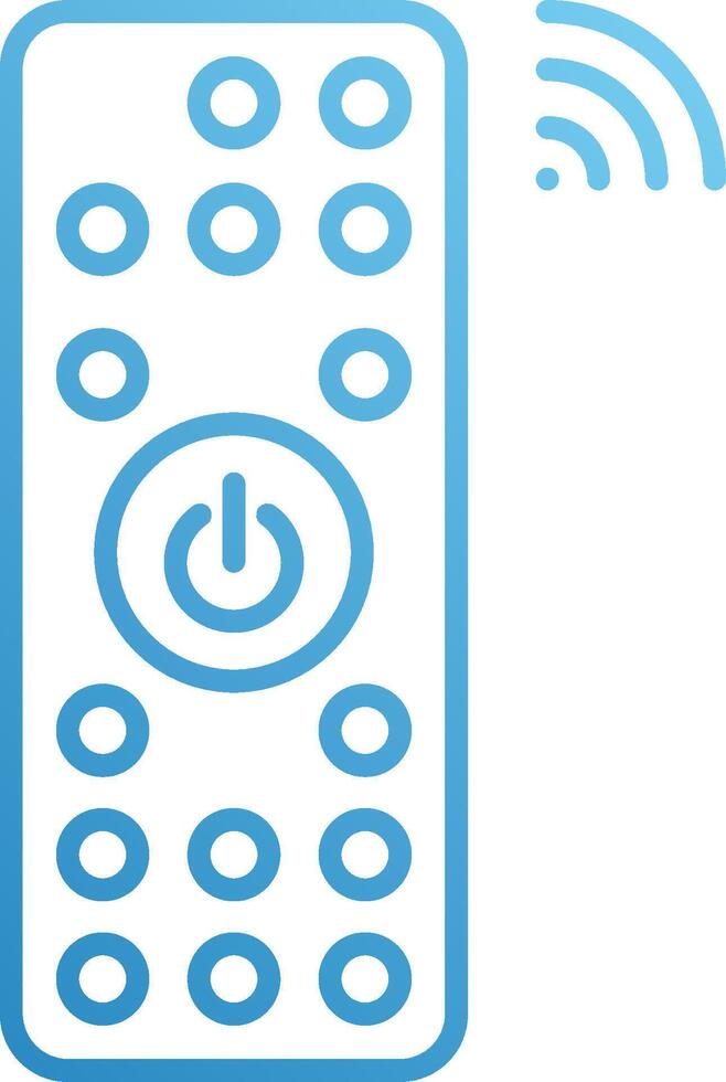 A remote control with a button and a wifi symbol vector