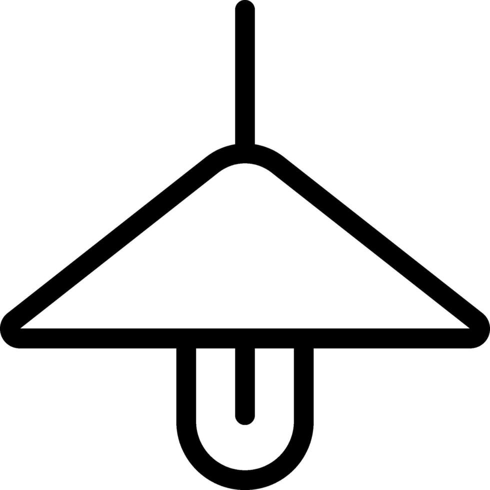 A black and white icon of a light bulb vector