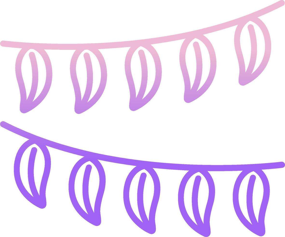 A purple and pink banner with leaves vector