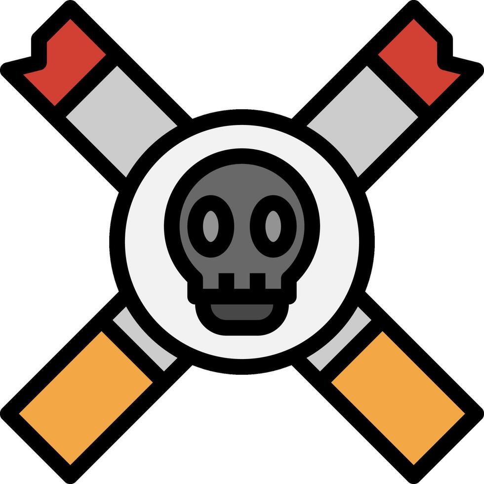 A skull with crossed cigarettes and a cigarette in the middle vector