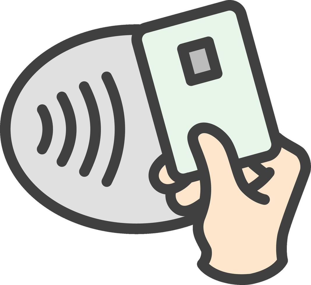 A hand holding a credit card and a phone vector
