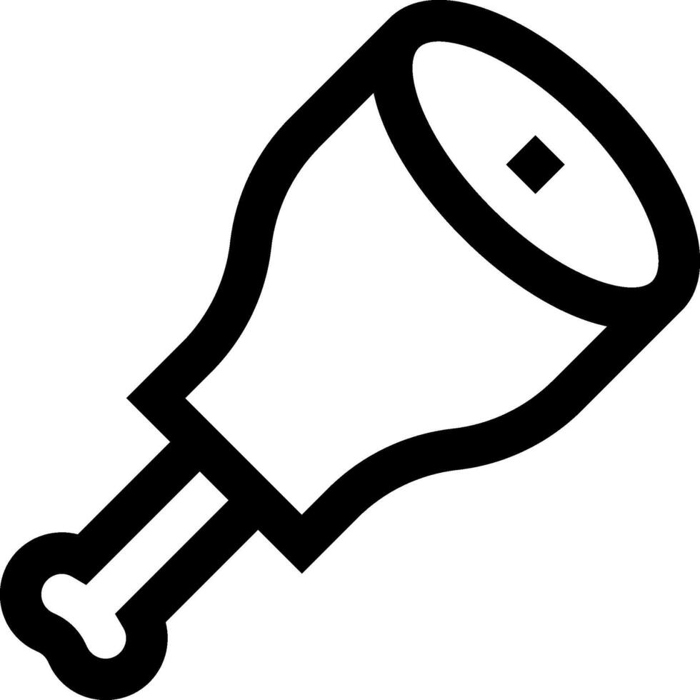 A black and white icon of a hammer vector