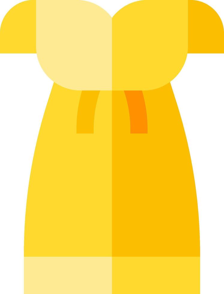 Yellow dress clipart vector