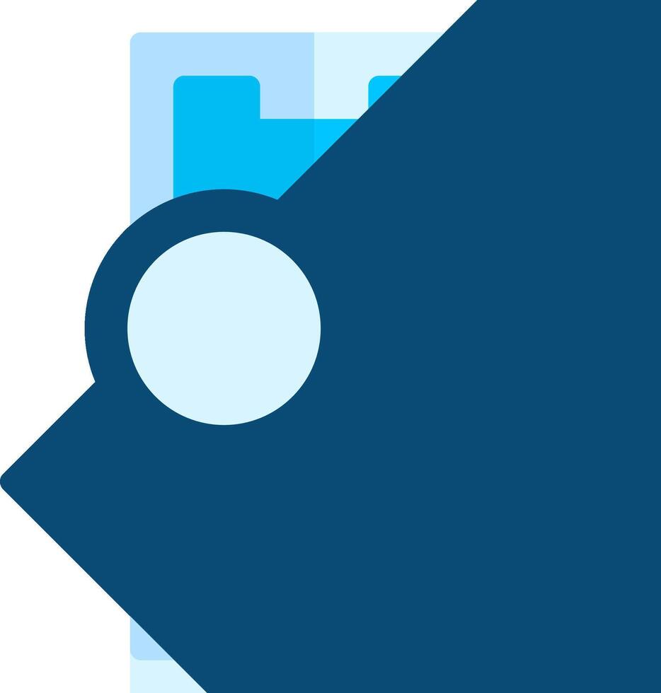 A blue wallet with a blue button on it vector
