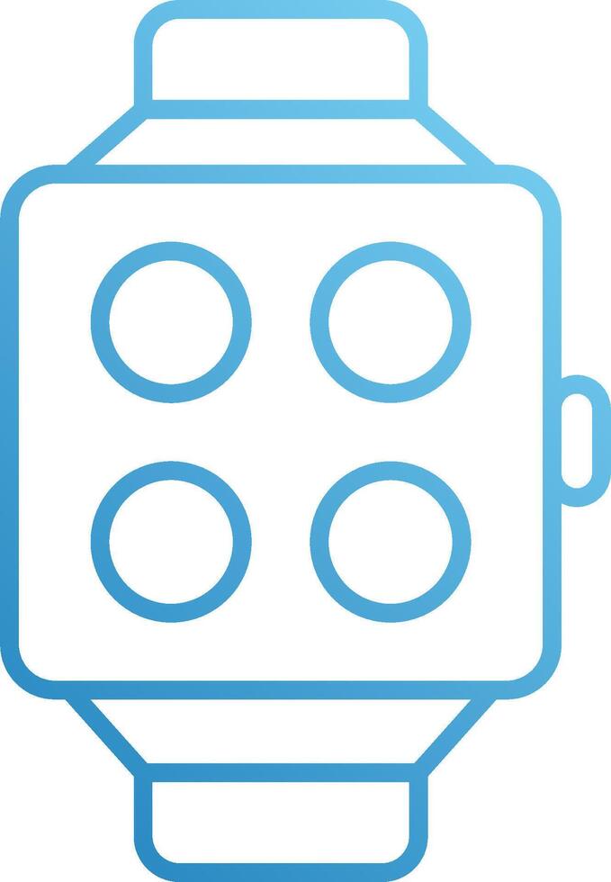 A watch with four circles on it vector