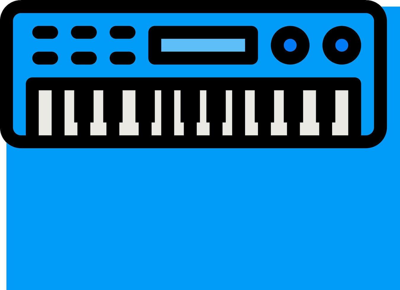 A blue and black keyboard with a keyboard on it vector