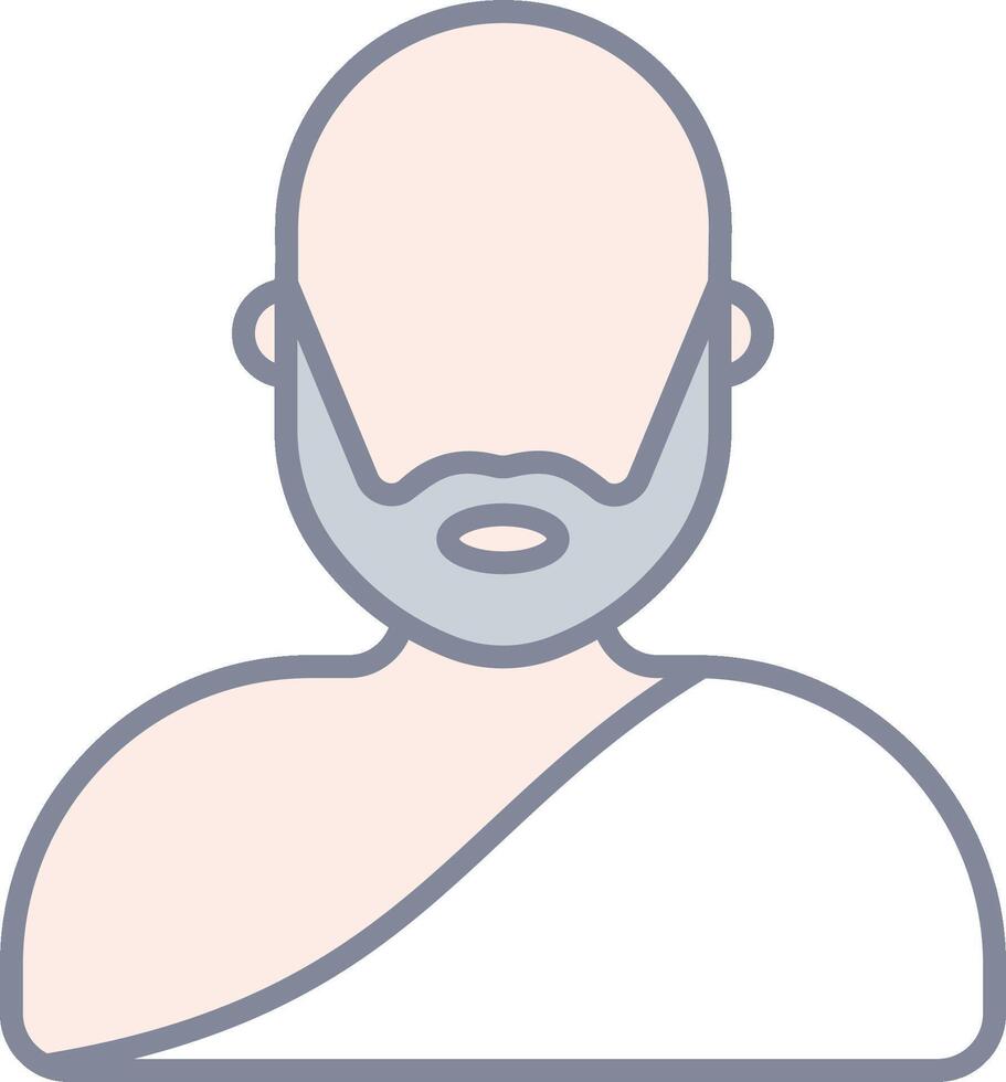 A man with a beard and a white robe vector