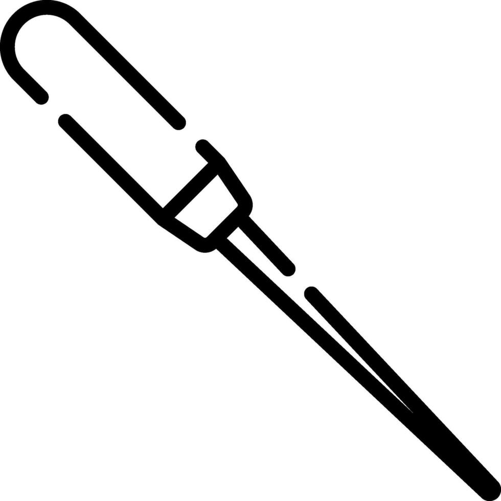 A black and white drawing of a needle vector