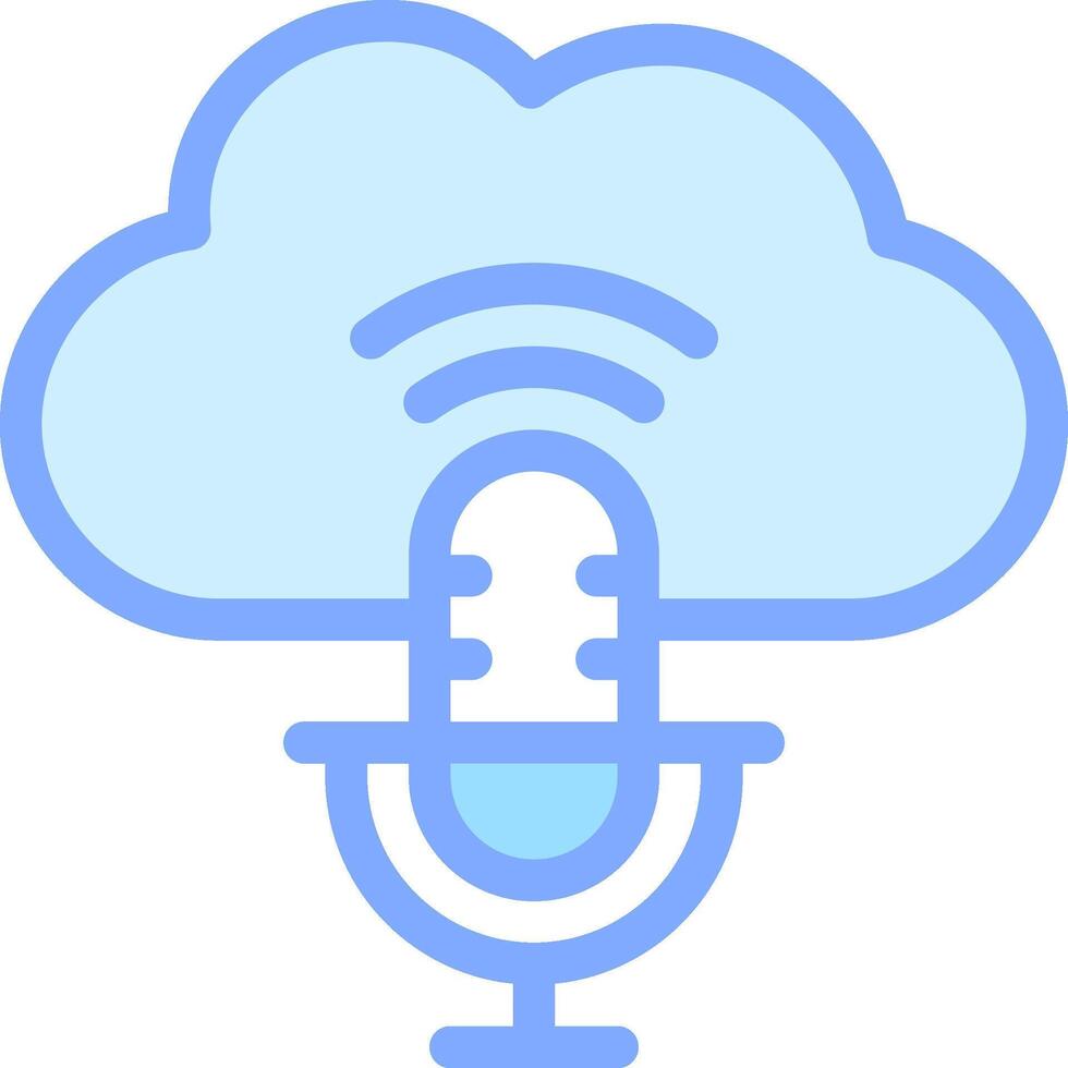 A microphone with a cloud icon vector