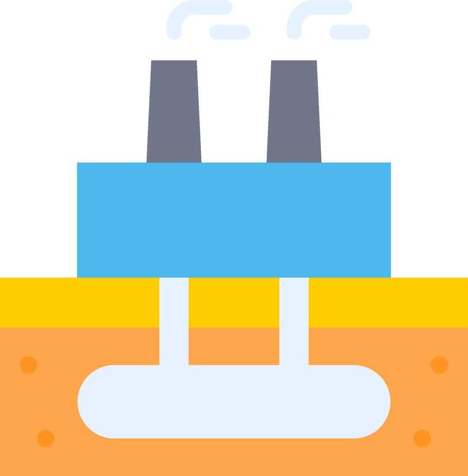 A blue and orange pipe with two pipes coming out of it vector