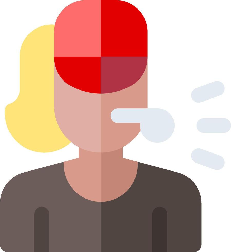 A person with a red cap on their head vector