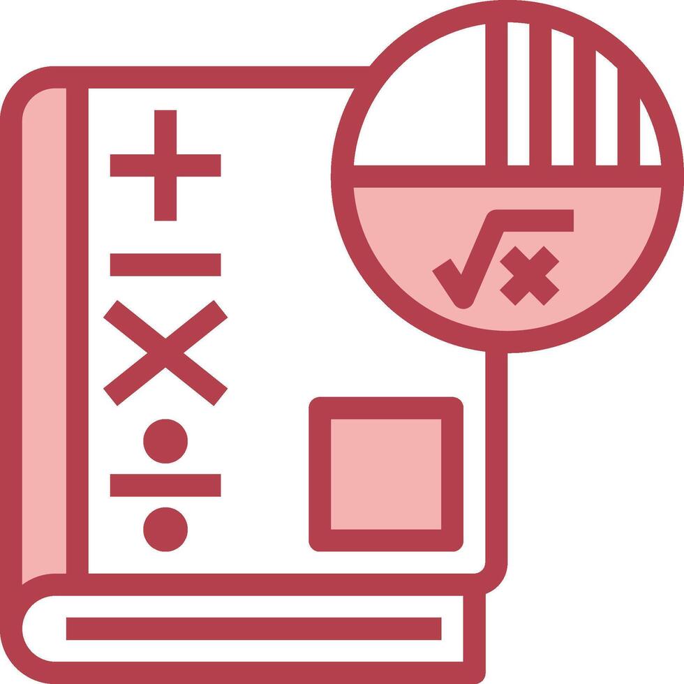 A book with a calculator and a graph vector