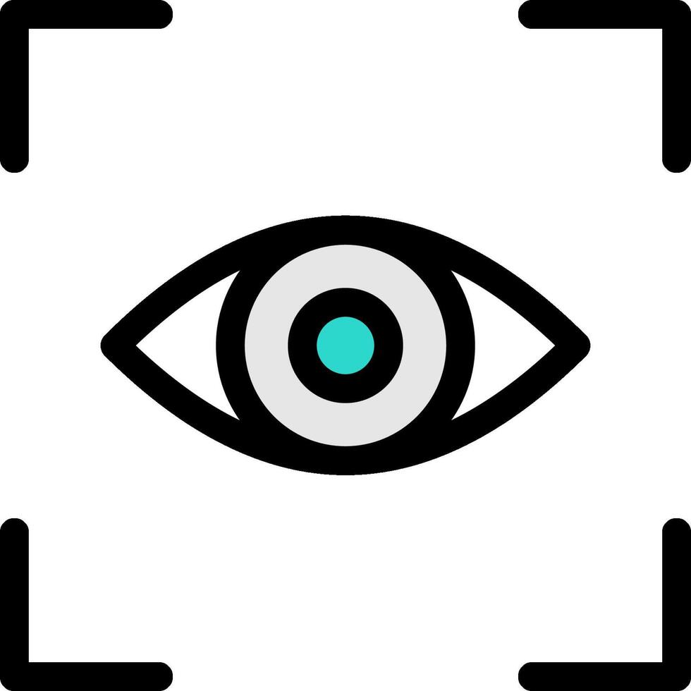 An eye icon on a white background vector