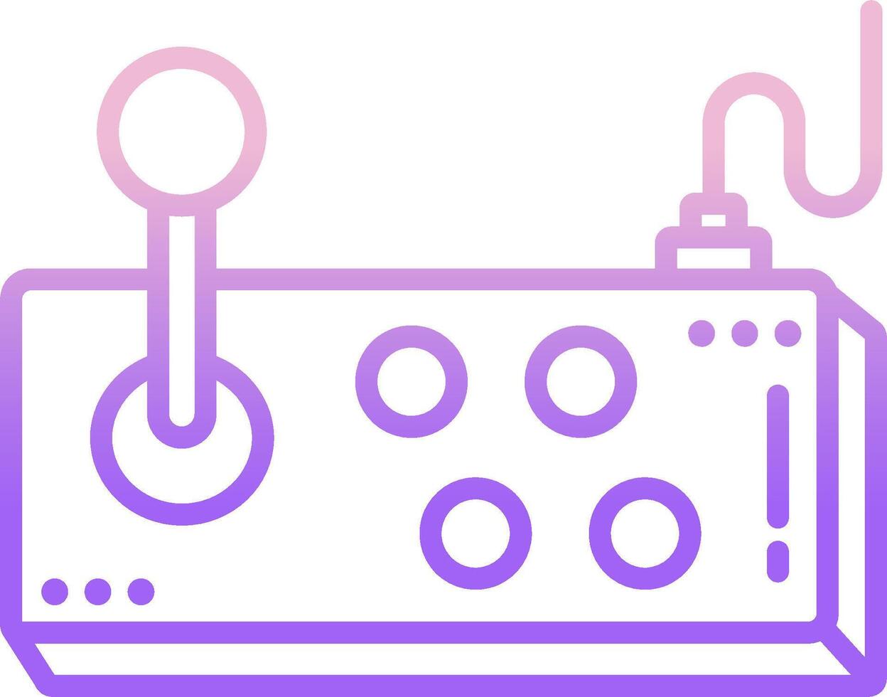 A purple and white icon of a game controller vector