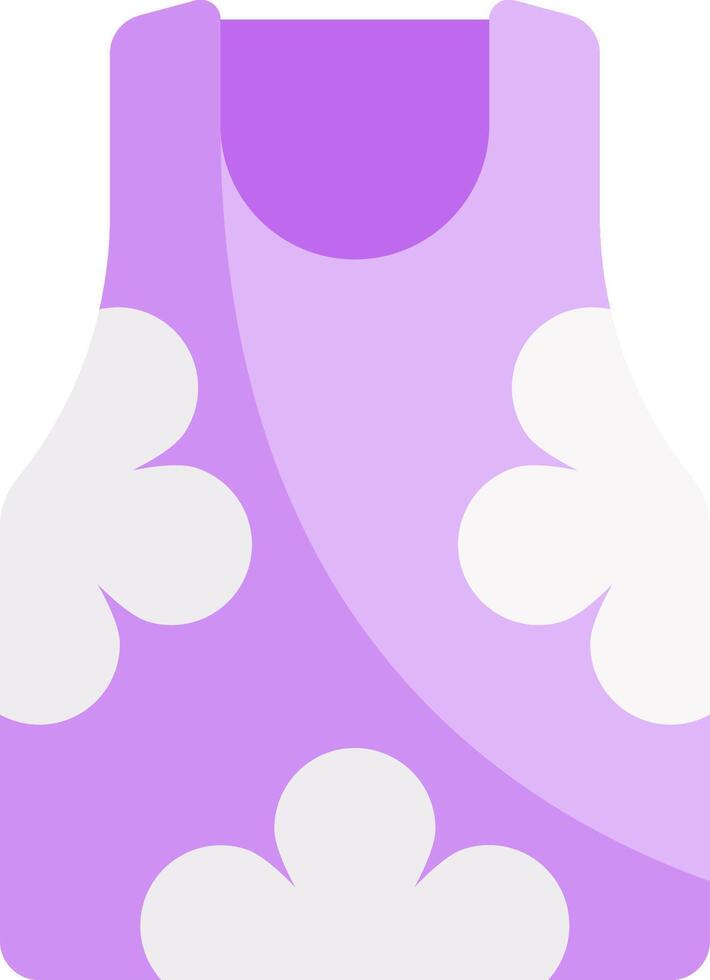 A purple vest with white flowers on it vector