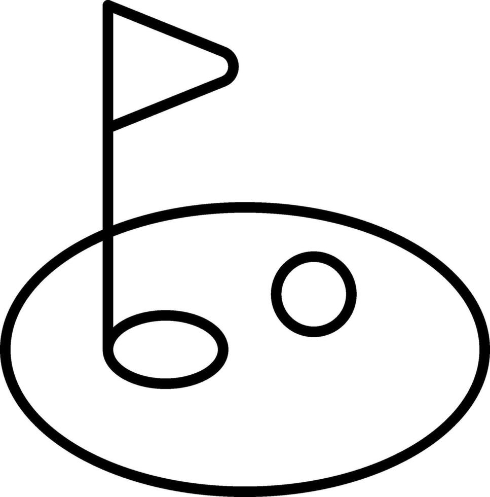 Golf ball and note icon vector