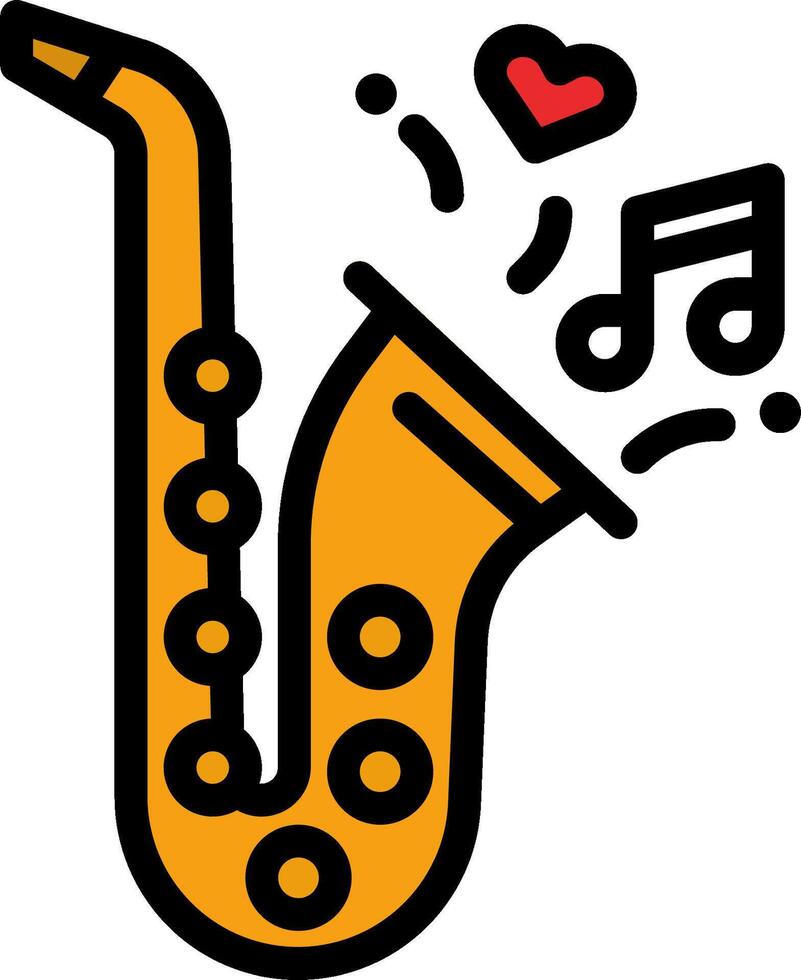 Saxophone music icon illustration vector