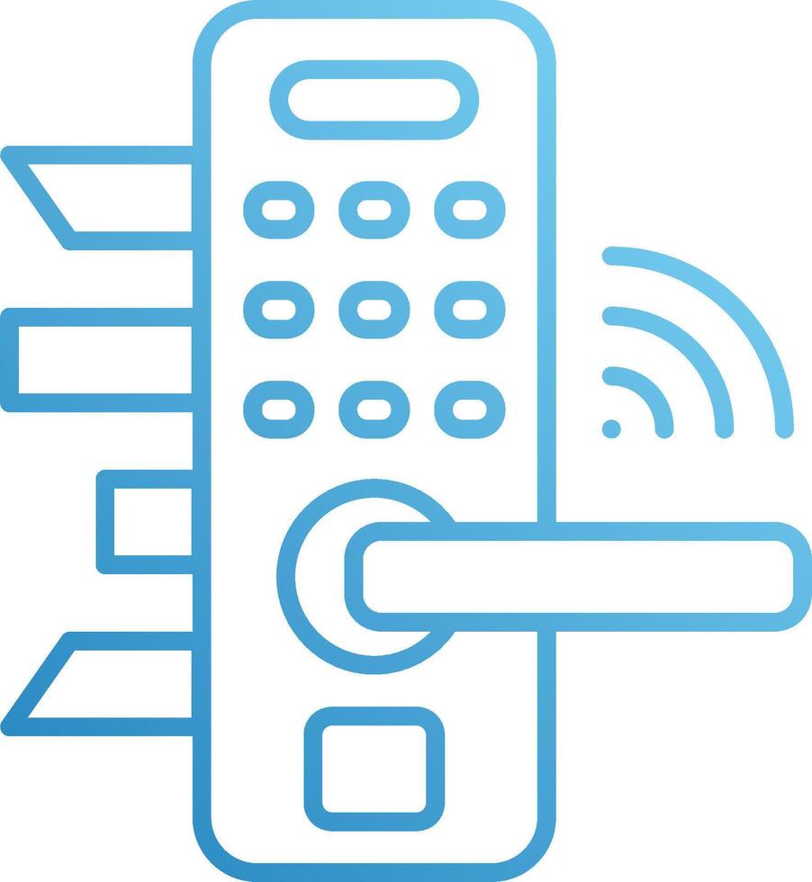 A blue icon of a keypad and a phone vector