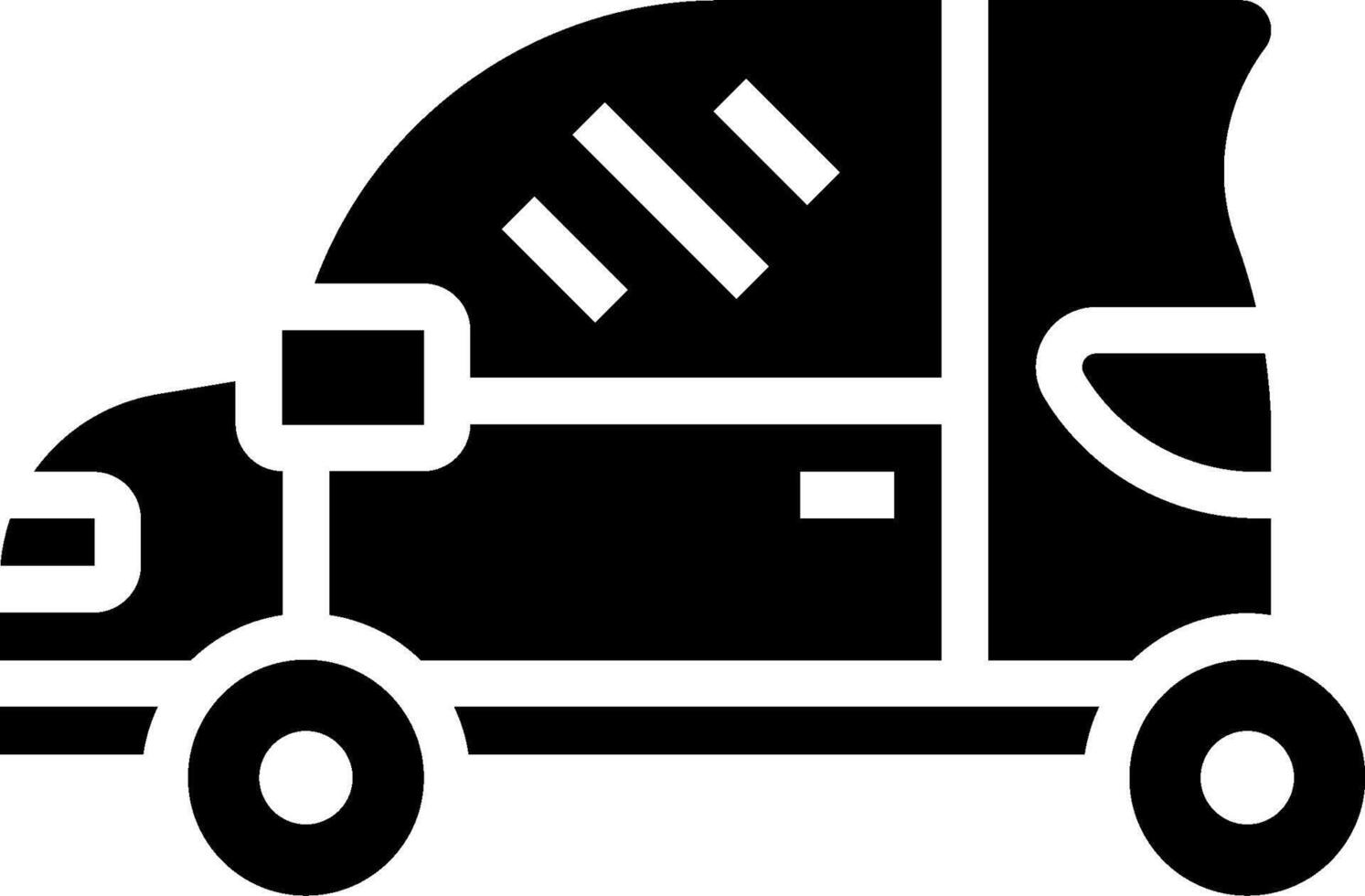 A black and white truck icon vector